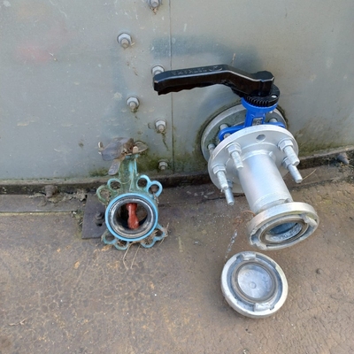 Wymiana przepustnicy na spuście zbiornika zapasu wody ppoż.