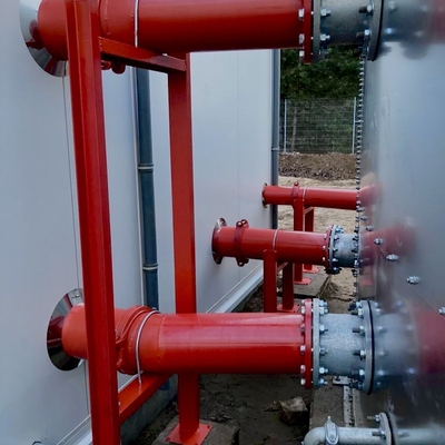 Przyłącza technologiczne zbiornika PPOŻ